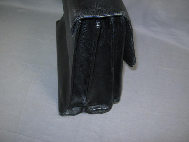 Vtg Bally Genuine Black Leather Briefcase Bag Valise NR 2