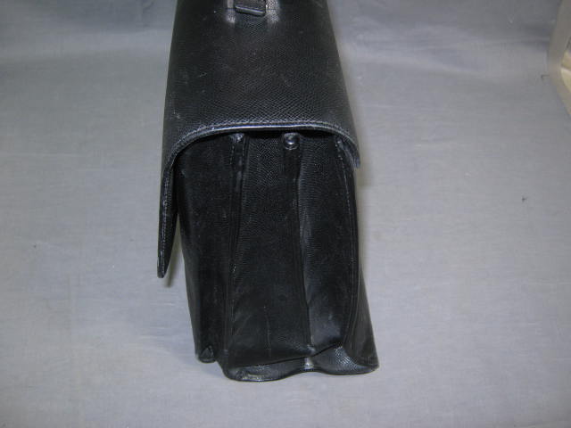Vtg Bally Genuine Black Leather Briefcase Bag Valise NR 3