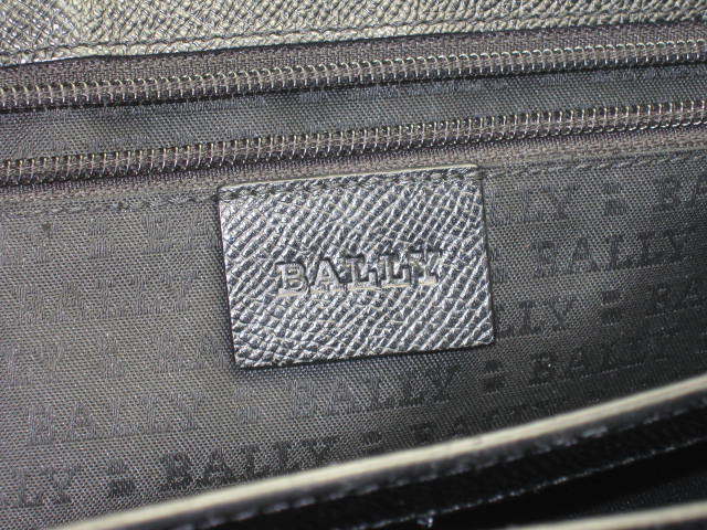 Vtg Bally Genuine Black Leather Briefcase Bag Valise NR 5