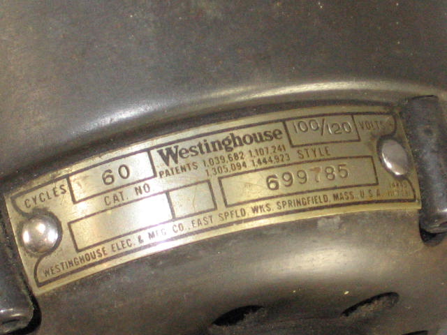 Vintage Antique Westinghouse Electric Ocsillating Fan 6