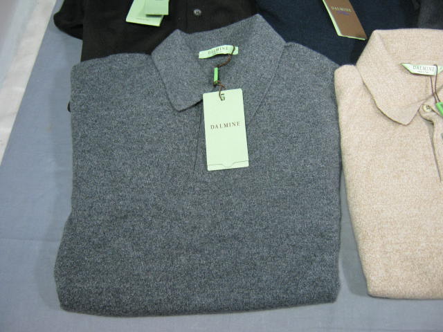 7 NEW Dalmine Cashmere +Merino Wool Sweater Lg 52 Italy 1