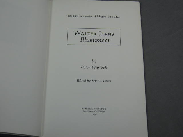 Walter Jeans Illusioneer 121/500 Peter Warlock Magic NR 5
