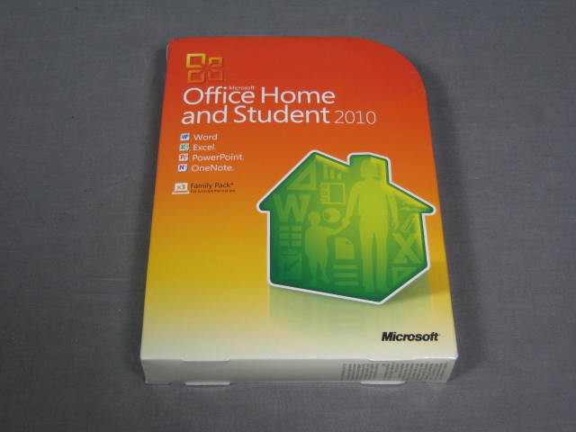 NEW Microsoft Office Home and Student 2010 Family Pack