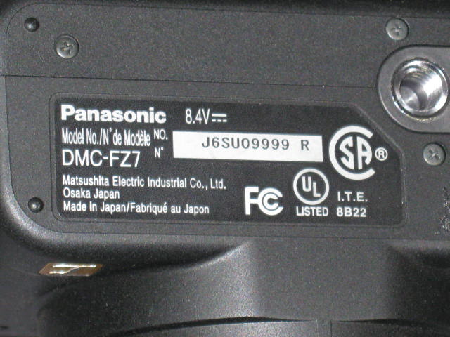 Panasonic Lumix DMC-FZ7 6MP Digital Camera 12X Optical 3