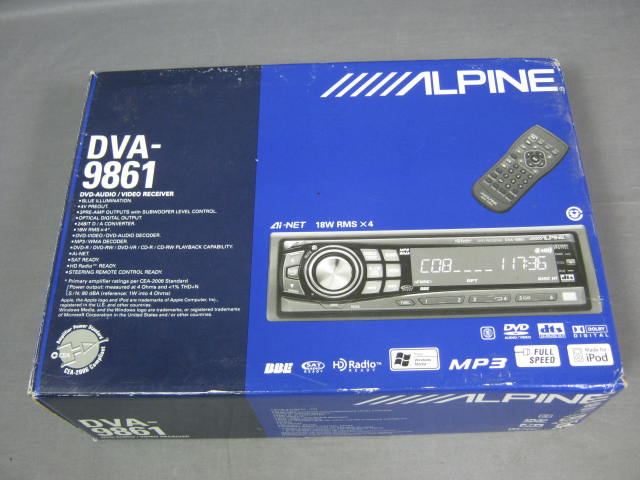 Alpine DVA-9861 Car CD/DVD/MP3 Audio/Video Receiver NR! 4