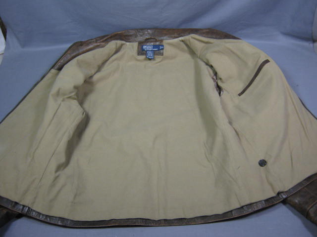 Mens Polo Ralph Lauren Distressed Leather Jacket XL NR! 1