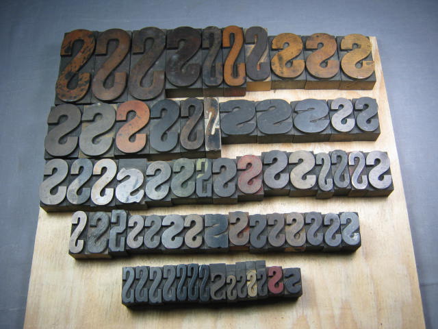 65 Mixed Letterpress S Wood Printing Block Letters NR!