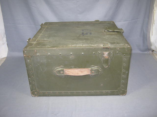 1945 WWII Rice Stix Dry Goods Company US Army Officers Field Desk Trunk Box NR 2