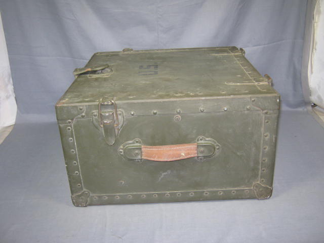 1945 WWII Rice Stix Dry Goods Company US Army Officers Field Desk Trunk Box NR 4