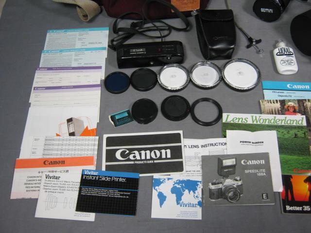 Canon AE-1 Program Camera 50mm 1.8 28-80 75-205 Zoom ++ 1