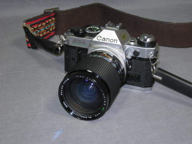 Canon AE-1 Program Camera 50mm 1.8 28-80 75-205 Zoom ++ 3