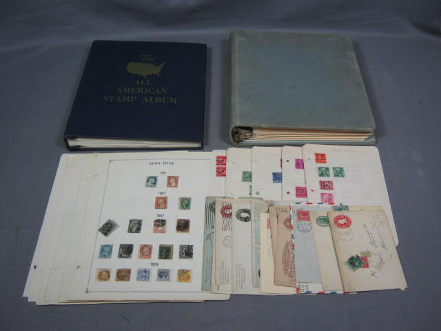 Vtg Antique 1847-1959 US Stamp Collection Album Lot NR!