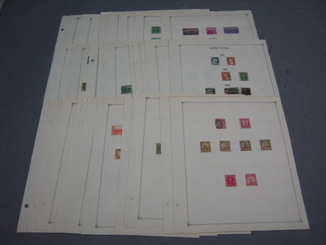 Vtg Antique 1847-1959 US Stamp Collection Album Lot NR! 3