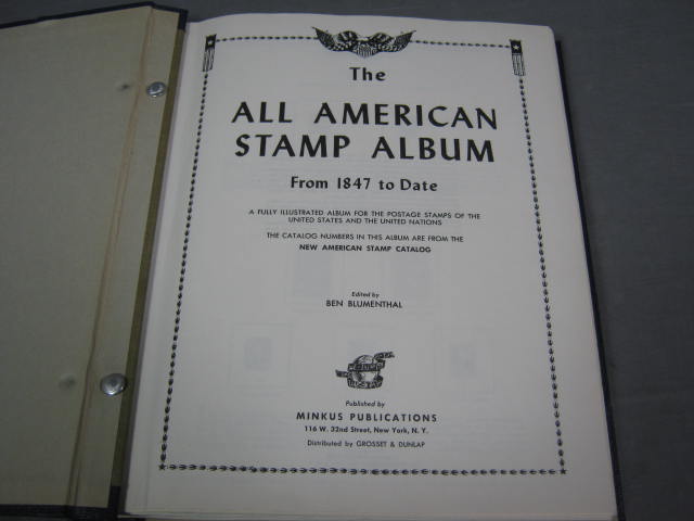 Vtg Antique 1847-1959 US Stamp Collection Album Lot NR! 4