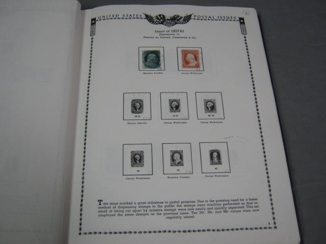 Vtg Antique 1847-1959 US Stamp Collection Album Lot NR! 6