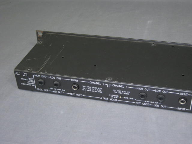 Rane AC 22 Stereo 2 3 Way Rackmount Active Crossover NR 6