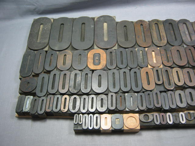 109 Mixed Letterpress O Wood Printing Block Letters Lot 1