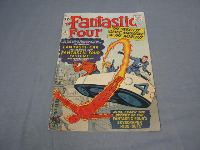 Vtg The Fantastic Four Vol. 1 #3 March 1962 Comic NR!