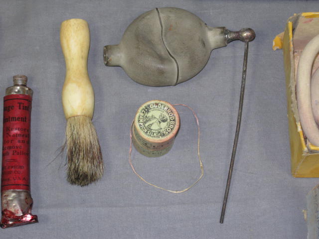 Vtg Antique Embalming Medical Tool Instruments Kit Bag 14