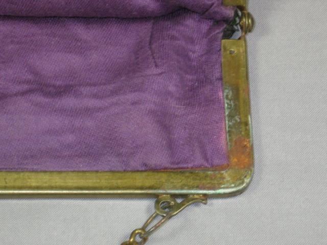 Vintage Antique Victorian Beaded Handbag Purse 13"x7" 10