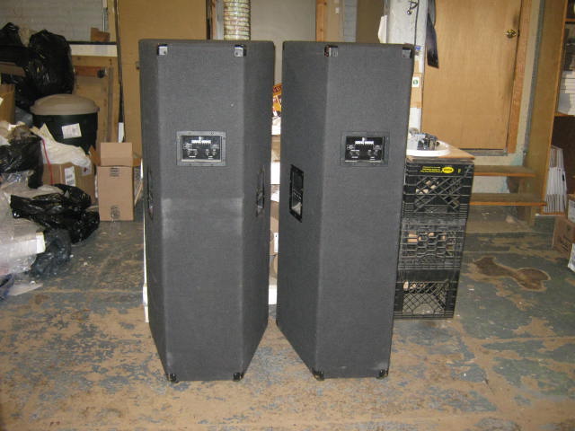 2 Genz Benz Triton PA Cabinet Tower Speakers TAC 215LH 6