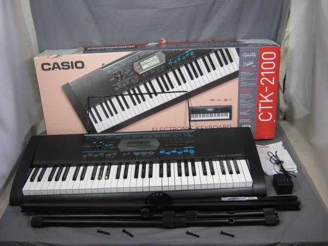 Casio CTK-2100 Personal Electronic Keyboard W/Stand+ NR