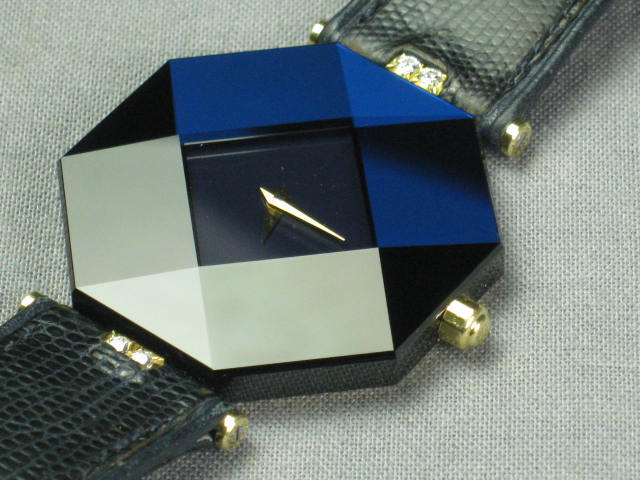 H. Stern Ladies Blue Sapphire Diamond 18k Gold Watch 750 IQ 2F Manaus
