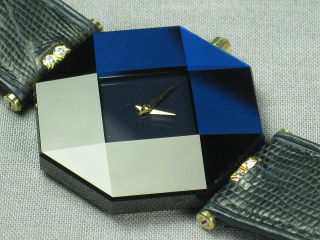 H. Stern Ladies Blue Sapphire Diamond 18k Gold Watch 750 IQ 2F Manaus 1