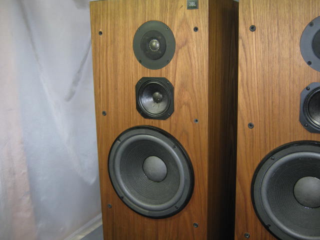 Vtg JBL Model L80T Floor Standing Stereo Speakers Pair 2