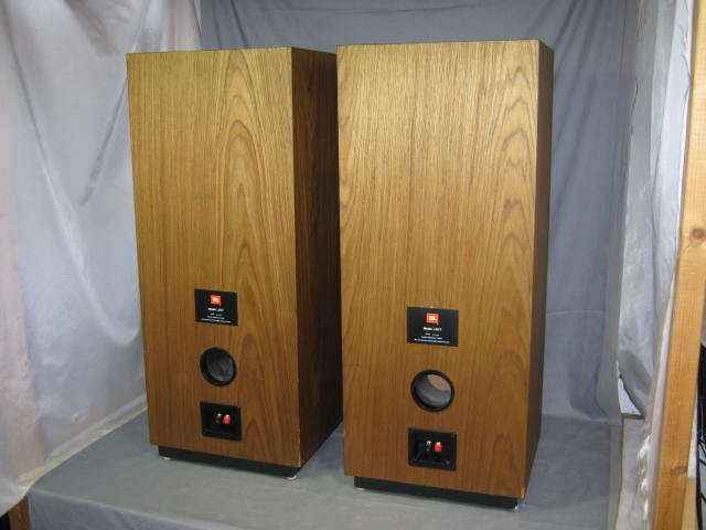 Vtg JBL Model L80T Floor Standing Stereo Speakers Pair 7