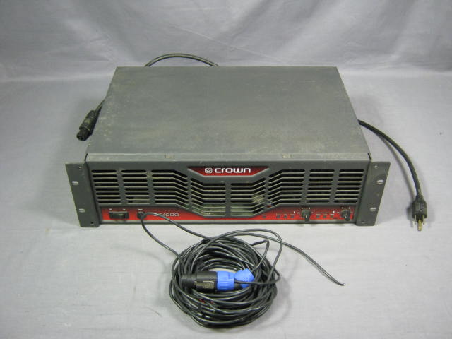 Crown CE1000 Power Amplifier Amp Neutrik Speakon Cables