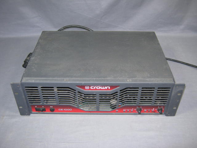 Crown CE1000 Power Amplifier Amp Neutrik Speakon Cables 1
