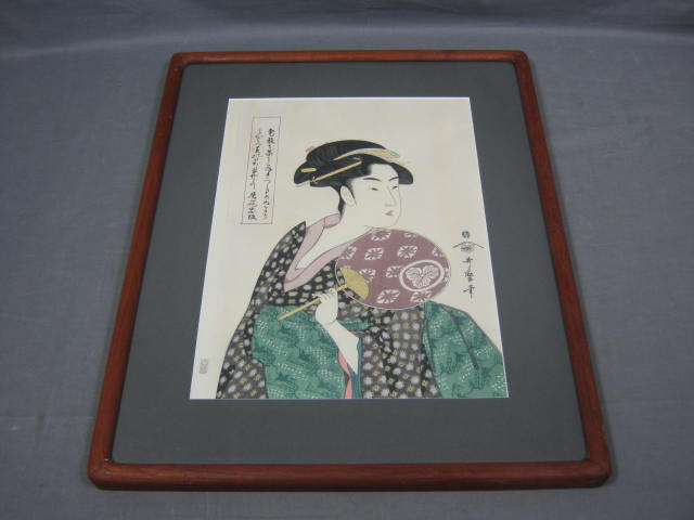 Utamaro Japanese Woodblock Print The Beautiful Ohisa NR