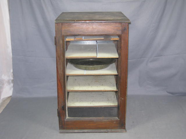 Vtg Primitive Antique Wood Pie Safe Cabinet Cupboard NR 3