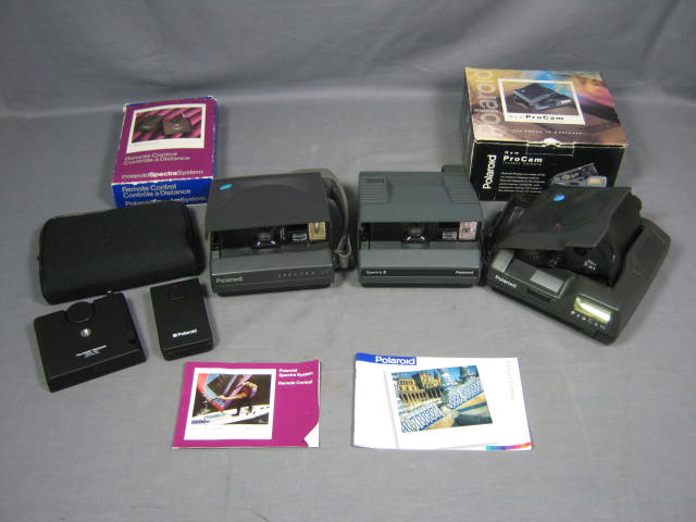 3 Polaroid Film Camera Lot Spectra 2 AF Procam Remote +