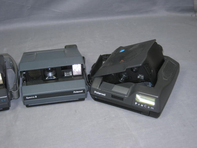 3 Polaroid Film Camera Lot Spectra 2 AF Procam Remote + 2