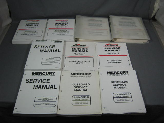 10 Mercury MerCruiser Hi Performance Service Manual Lot