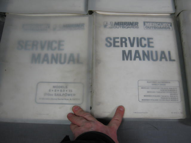 8 Mercury Mariner Outboard Service Manual Lot 1987-1991 1