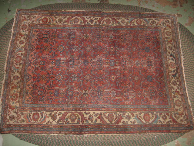 Vintage Oriental Persian Area Rug Carpet 4.75