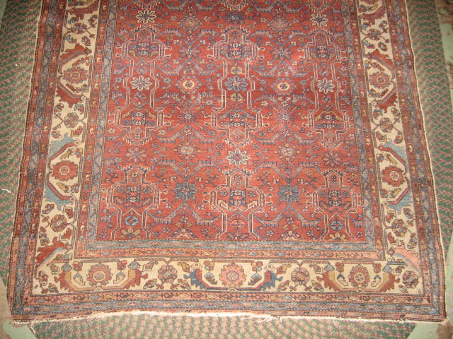 Vintage Oriental Persian Area Rug Carpet 4.75