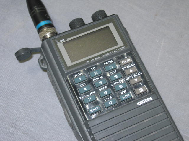 ICOM IC-A20 VHF Air Band Transceiver W/ CM 12 Maxon Mic 2