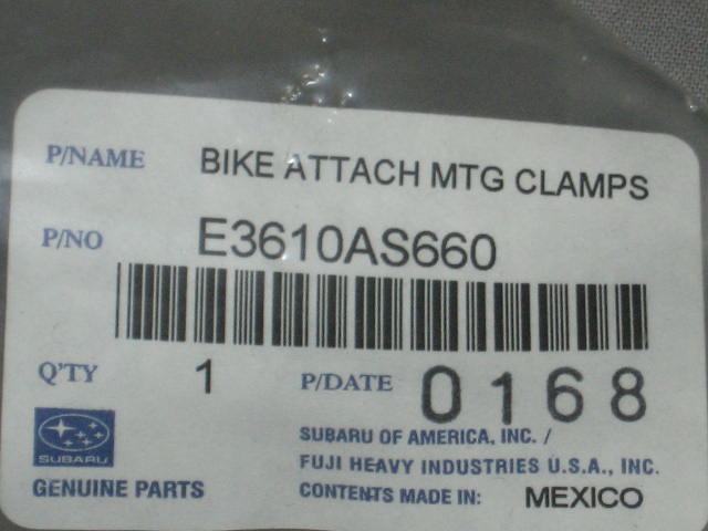 New Subaru OEM Bike Bicycle Rack W/ Extra Parts NO RES! 6