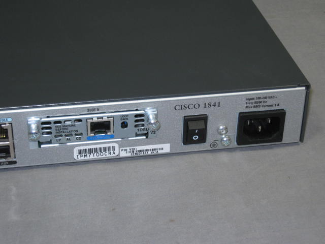 Cisco 1841 Wired Router W/ WIC 1DSU-T1 V2 Card Manual + 6