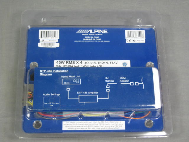 NEW Alpine KTP-445 Head Unit Power Pack 180W Amplifier 2
