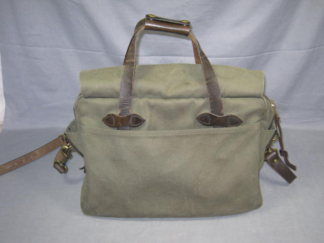 Filson Padded Green Canvas Laptop Bag/Briefcase #258 NR 2
