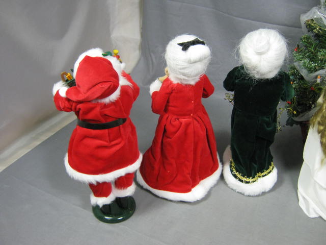 6 Byers Choice Xmas Carolers Santa Mrs Claus Shoppers + 3