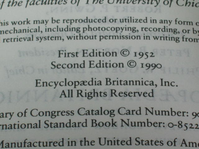 Encyclopedia Britannica Great Books Of The Western World 1-60 Volume Set 5