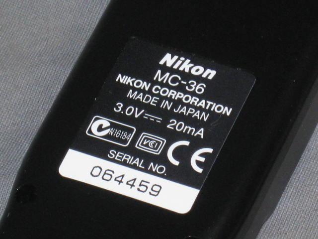 Nikon MC-36 Multi-Function Remote Control Timer Cord NR 3
