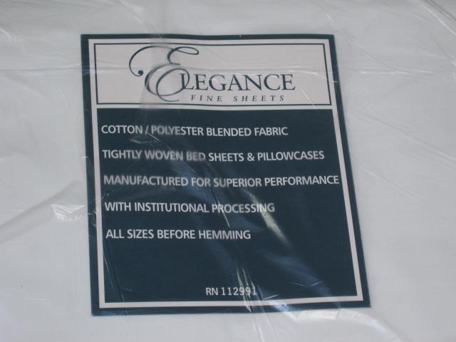 24 NEW 90x110 Flat White Queen Size Hotel Bed Sheet Lot 1