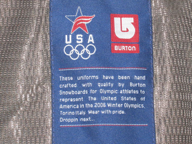 Original 2006 Burton Olympic Snowboard Team Jacket NR! 6
